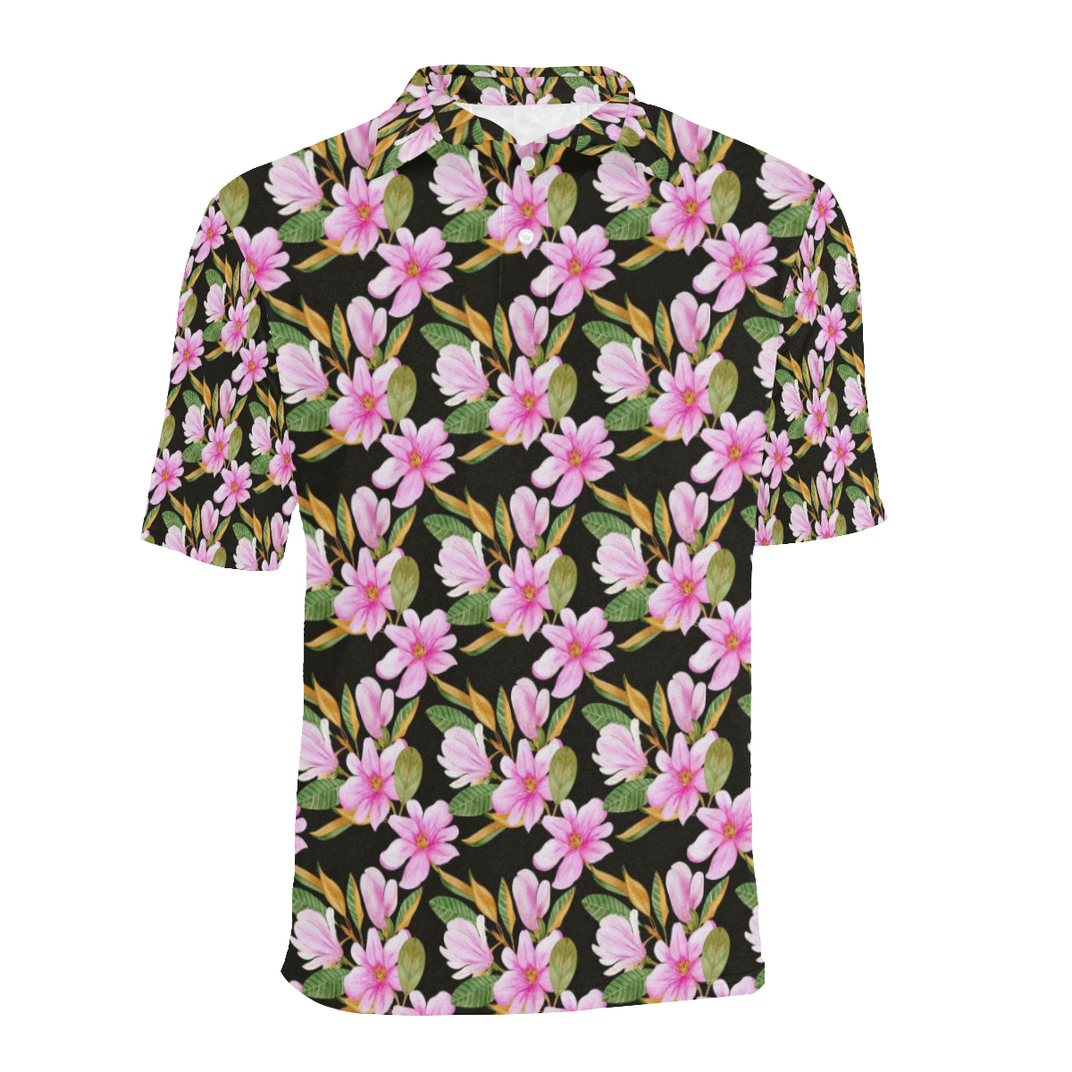 Magnolia Pattern Print Design MAG08 Men Polo Shirt