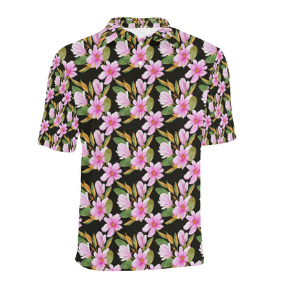 Magnolia Pattern Print Design MAG08 Men Polo Shirt