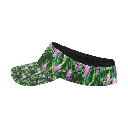 Tropical Folower Pink Heliconia Print Unisex Sun Visor