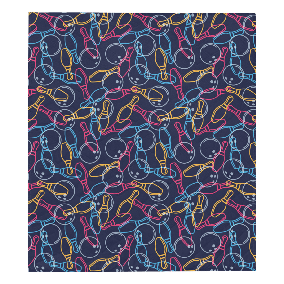 Bowling Pattern Print Design 07 Premium Quilt