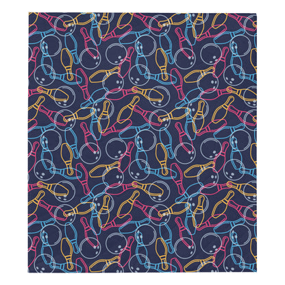 Bowling Pattern Print Design 07 Premium Quilt