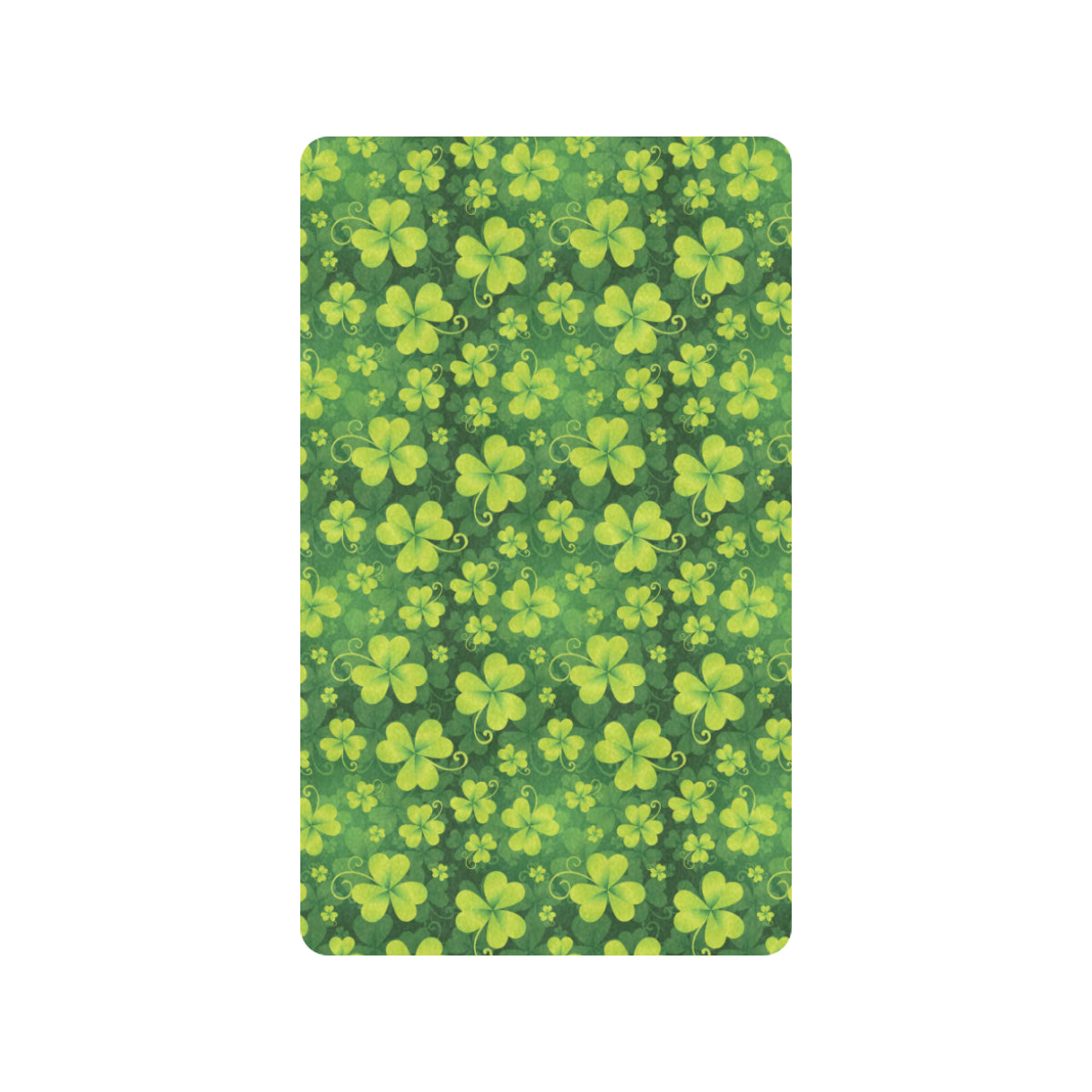 Shamrock Clover Print Rubber Doormat