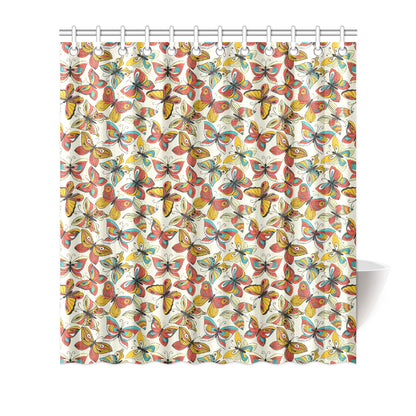 Butterfly Pattern Print Design 02 Shower Curtain
