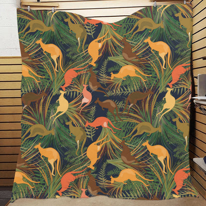 Kangaroos Pattern Print Design 07 Premium Quilt