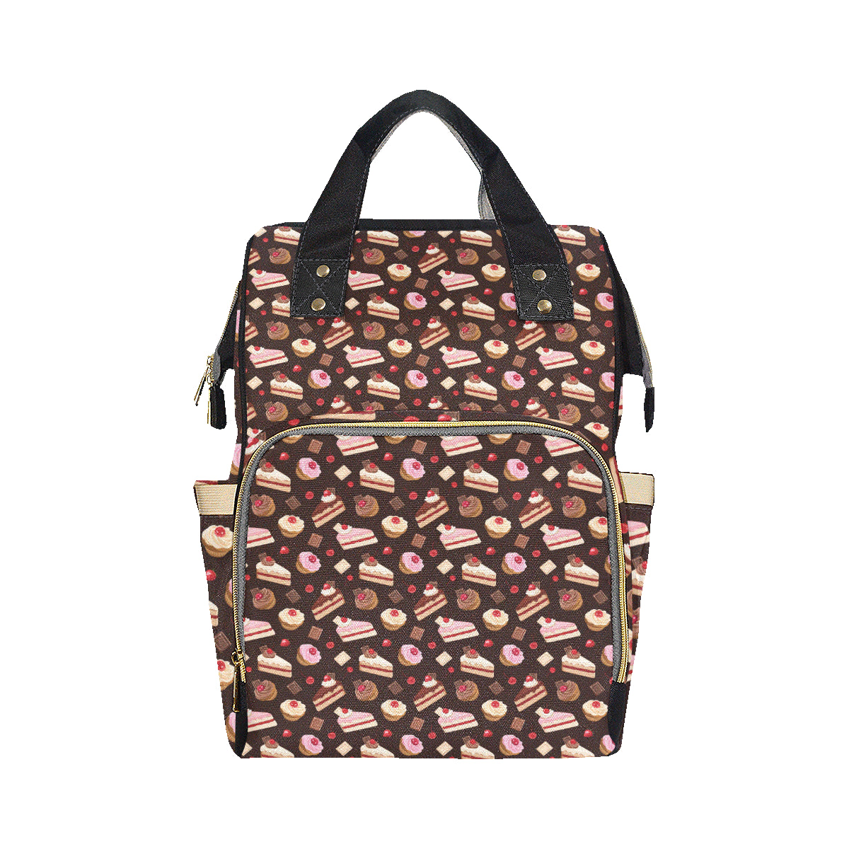 Cake Pattern Print Design 04 Diaper Bag Backpack