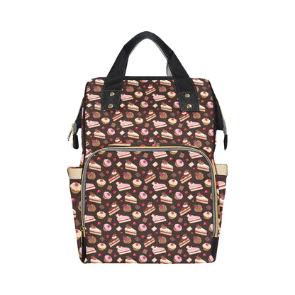Cake Pattern Print Design 04 Diaper Bag Backpack