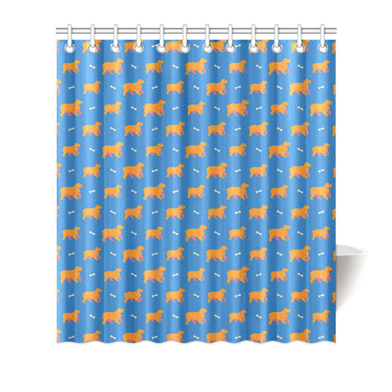 Cocker Pattern Print Design 04 Shower Curtain
