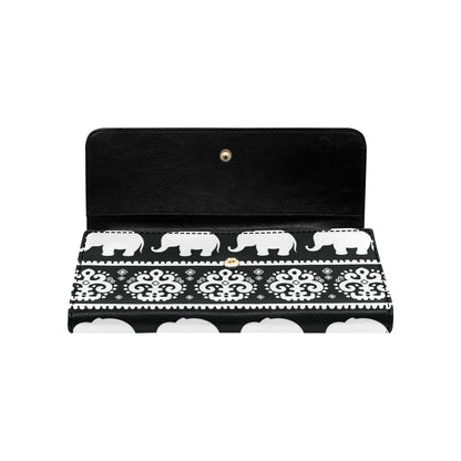 Elephant Pattern Women's Trifold Wallet