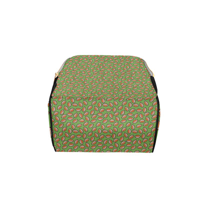 American Football on Green Design Diaper Bag Backpack