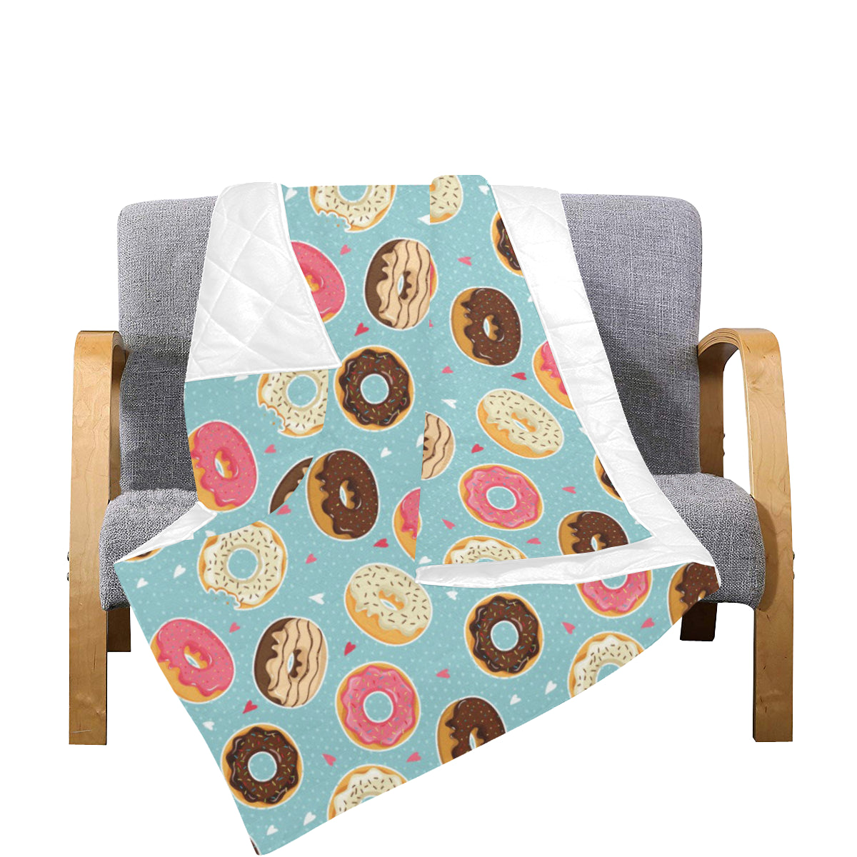 Donut Pattern Print Design DN04 Premium Quilt