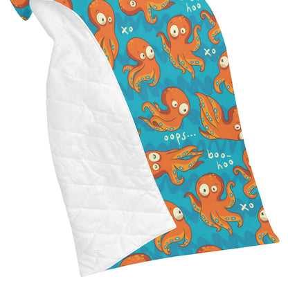 Octopus Pattern Print Design A02 Premium Quilt
