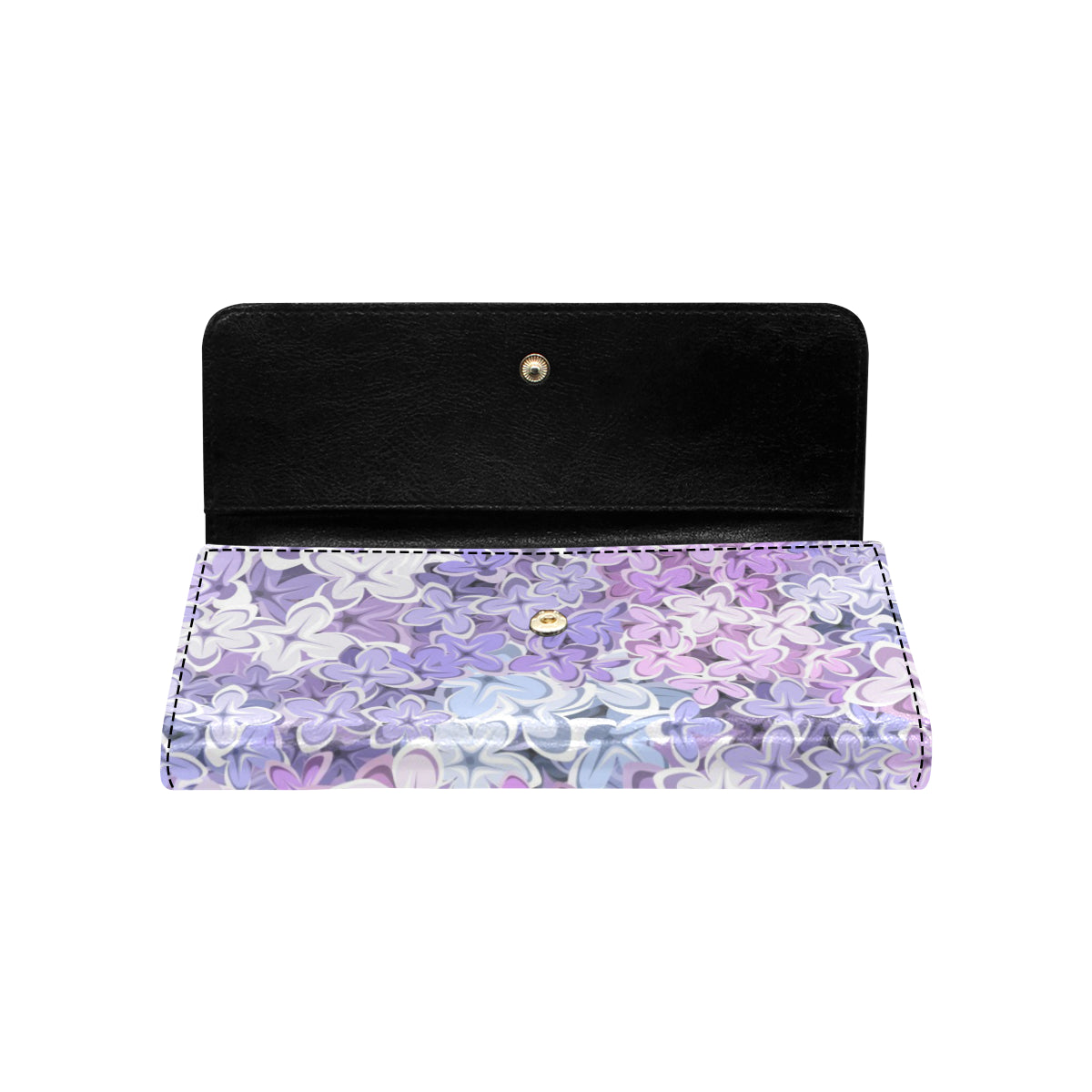 Lilac Pattern Print Design LI01 Women's Trifold Wallet