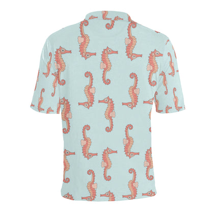 SeaHorse Pattern Print Design 01 Men Polo Shirt