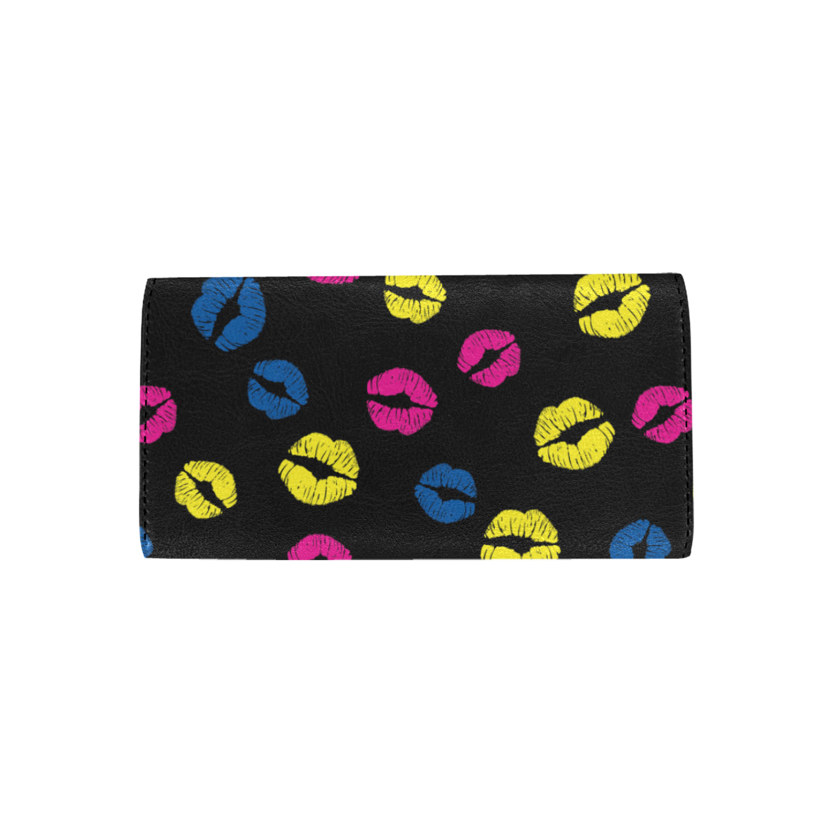 Lip Neon Color Pattern Print Design 01 Women's Trifold Wallet