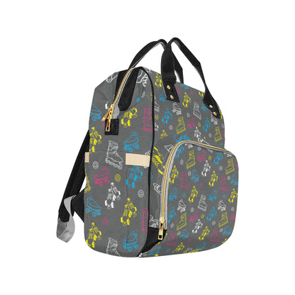 Roller skate Pattern Print Design A02 Diaper Bag Backpack