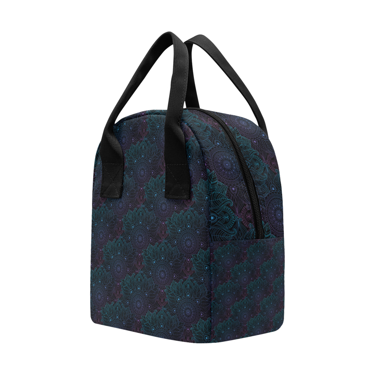 Boho Floral Mandala Insulated Lunch Bag