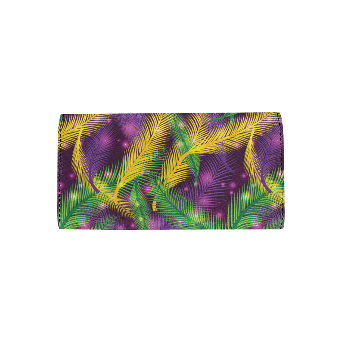 Mardi Gras Pattern Print Design 09 Women's Trifold Wallet