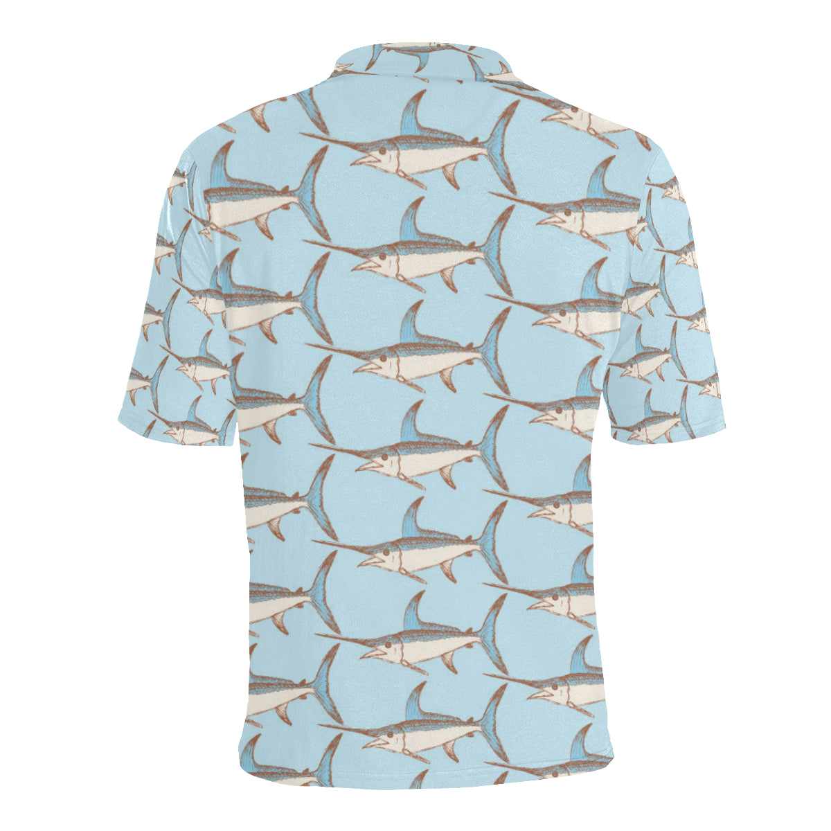 Swordfish Pattern Print Design 01 Men Polo Shirt