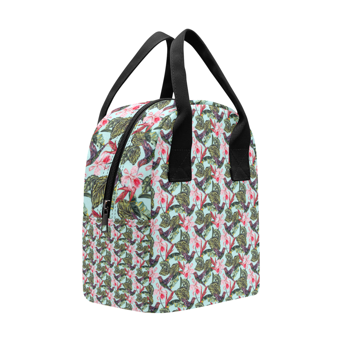 Hummingbird Cute Themed Print Insulated Lunch Bag