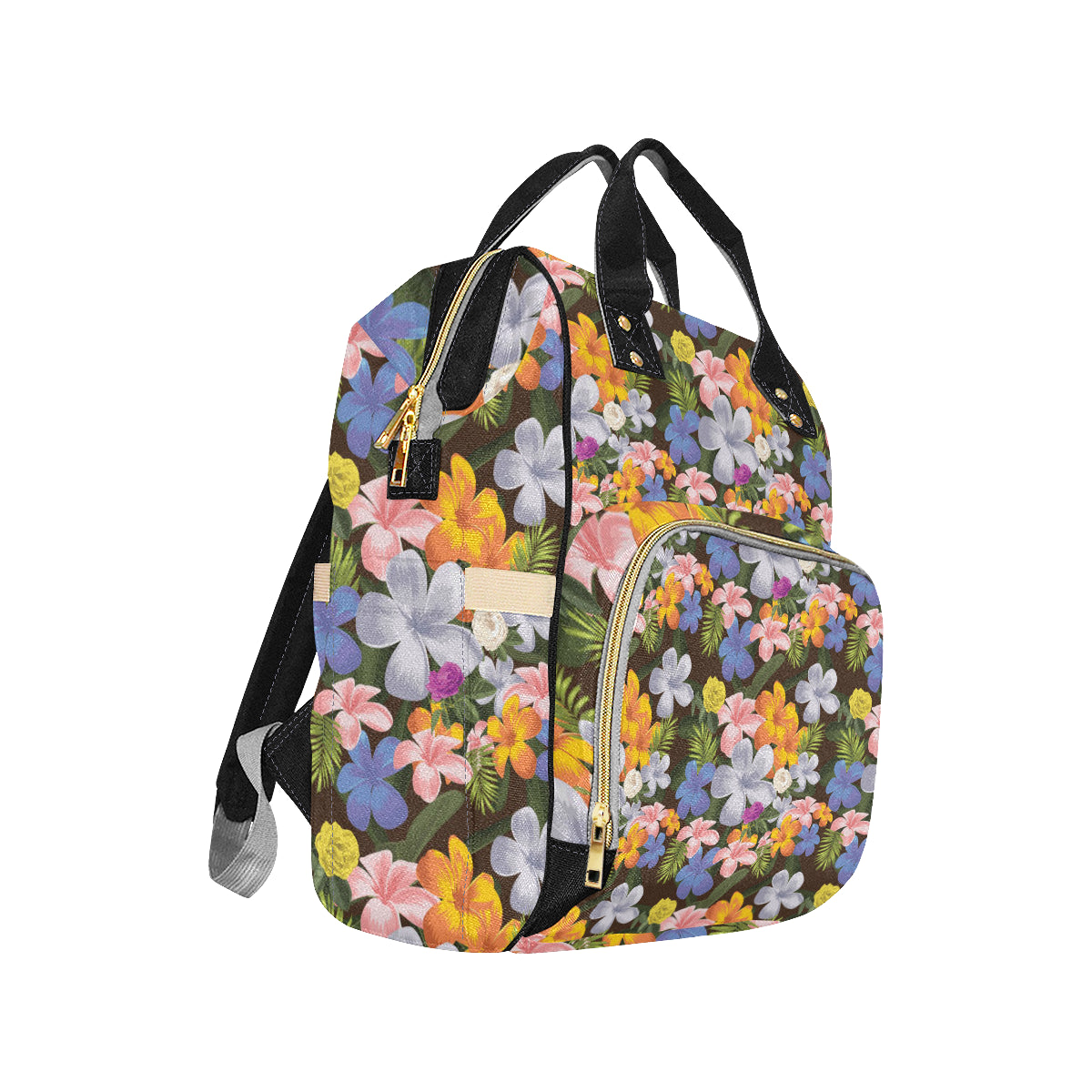 Plumeria Pattern Print Design PM03 Diaper Bag Backpack