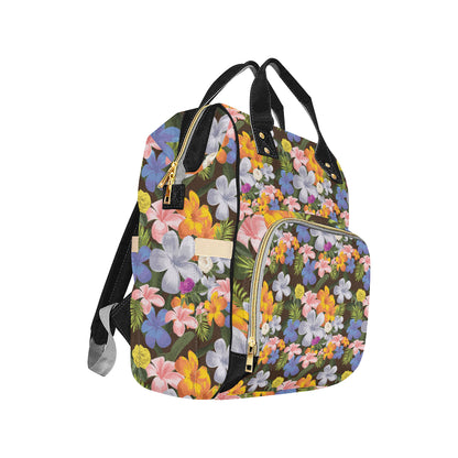 Plumeria Pattern Print Design PM03 Diaper Bag Backpack