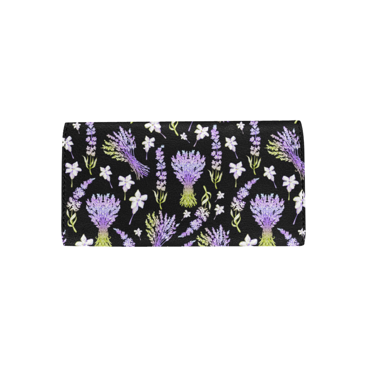 Lavender Pattern Print Design LV04 Women's Trifold Wallet