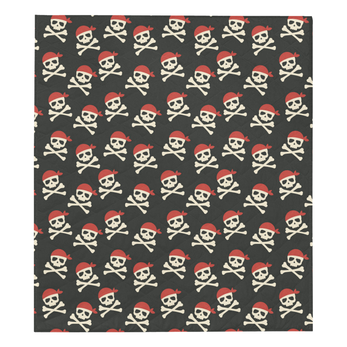 Pirate Pattern Print Design A04 Premium Quilt