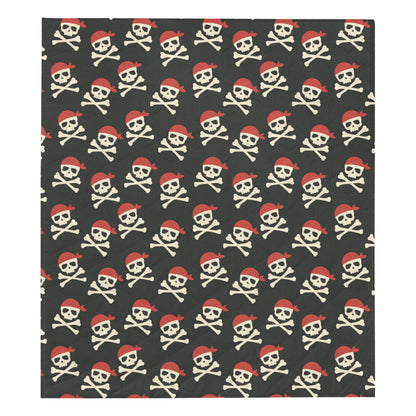 Pirate Pattern Print Design A04 Premium Quilt
