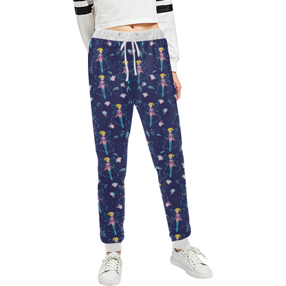 Fairy Cartoon Style Print Pattern Unisex Sweatpants