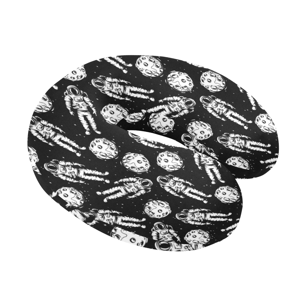 Astronaut Pattern Print Design 03 U-Shaped Travel Neck Pillow