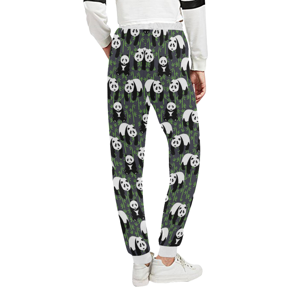 Panda Bear Bamboo Themed Print Unisex Sweatpants