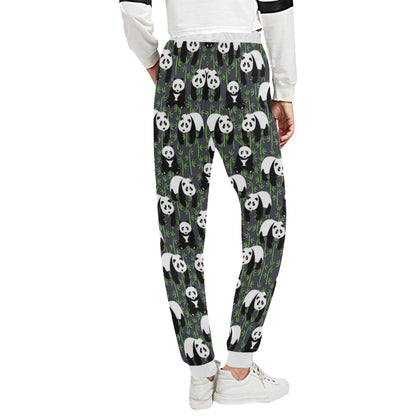 Panda Bear Bamboo Themed Print Unisex Sweatpants