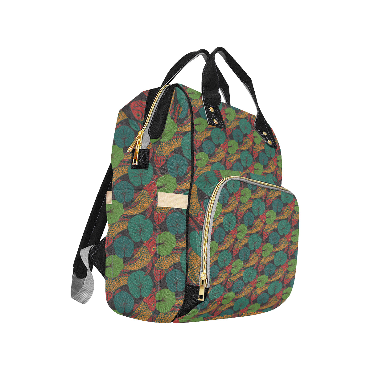KOI Fish Pattern Print Design 01 Diaper Bag Backpack