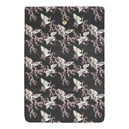 Crane Pattern Print Design 01 Women's Trifold Wallet