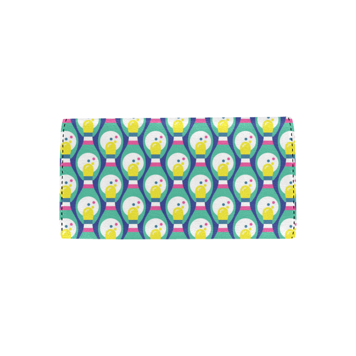Bowling Pattern Print Design 04 Women's Trifold Wallet