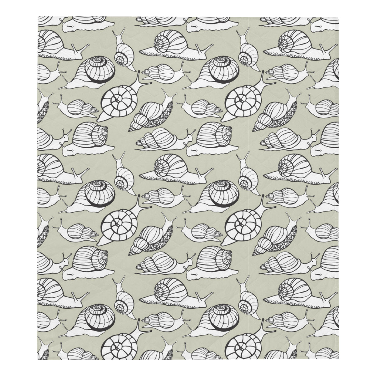 Snail Pattern Print Design 03 Premium Quilt