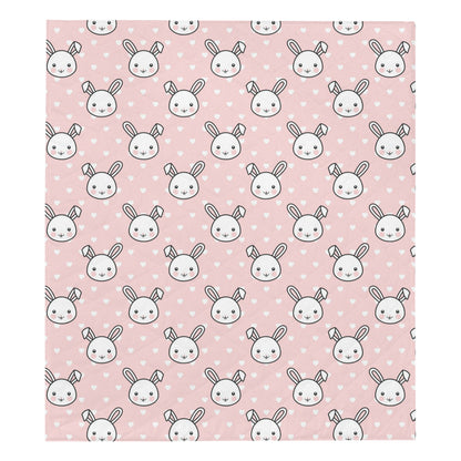 Rabbit Pattern Print Design RB02 Premium Quilt