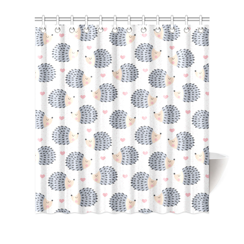Hedgehog Baby Pattern Print Design 03 Shower Curtain