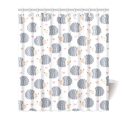 Hedgehog Baby Pattern Print Design 03 Shower Curtain