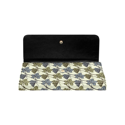 Grape Pattern Print Design GP03 Women's Trifold Wallet