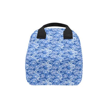 Tie Dye Blue Design Print Insulated Lunch Bag