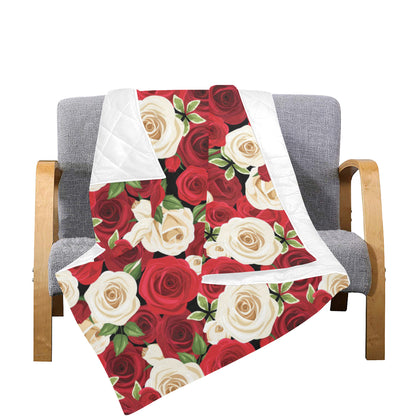 Rose Pattern Print Design RO06 Premium Quilt