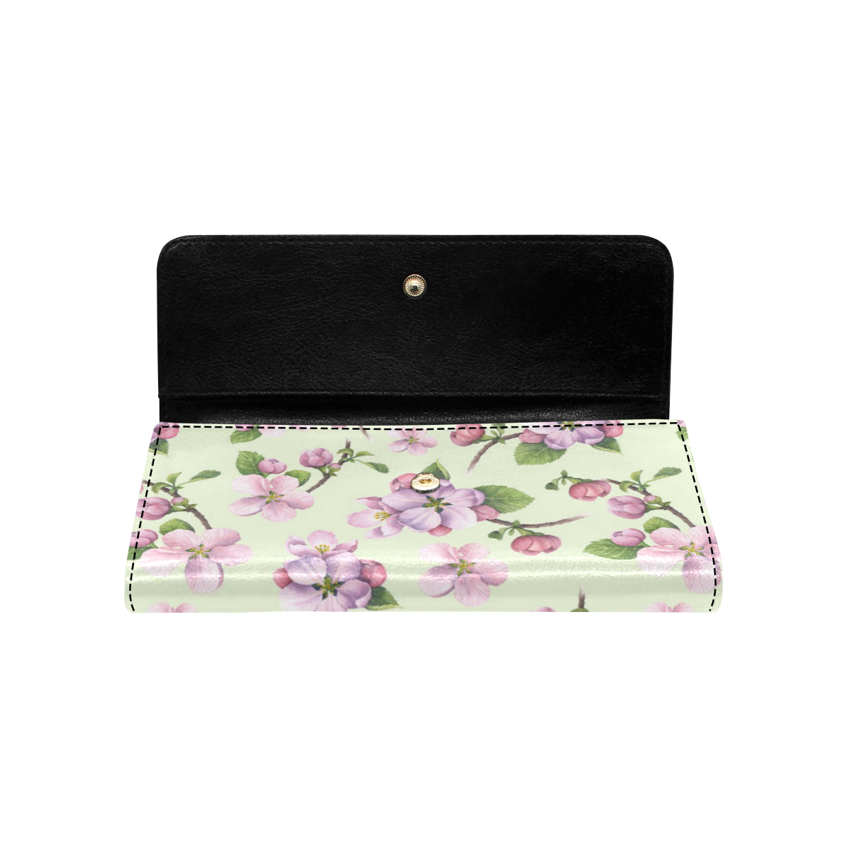 Apple blossom Pattern Print Design AB05 Women's Trifold Wallet