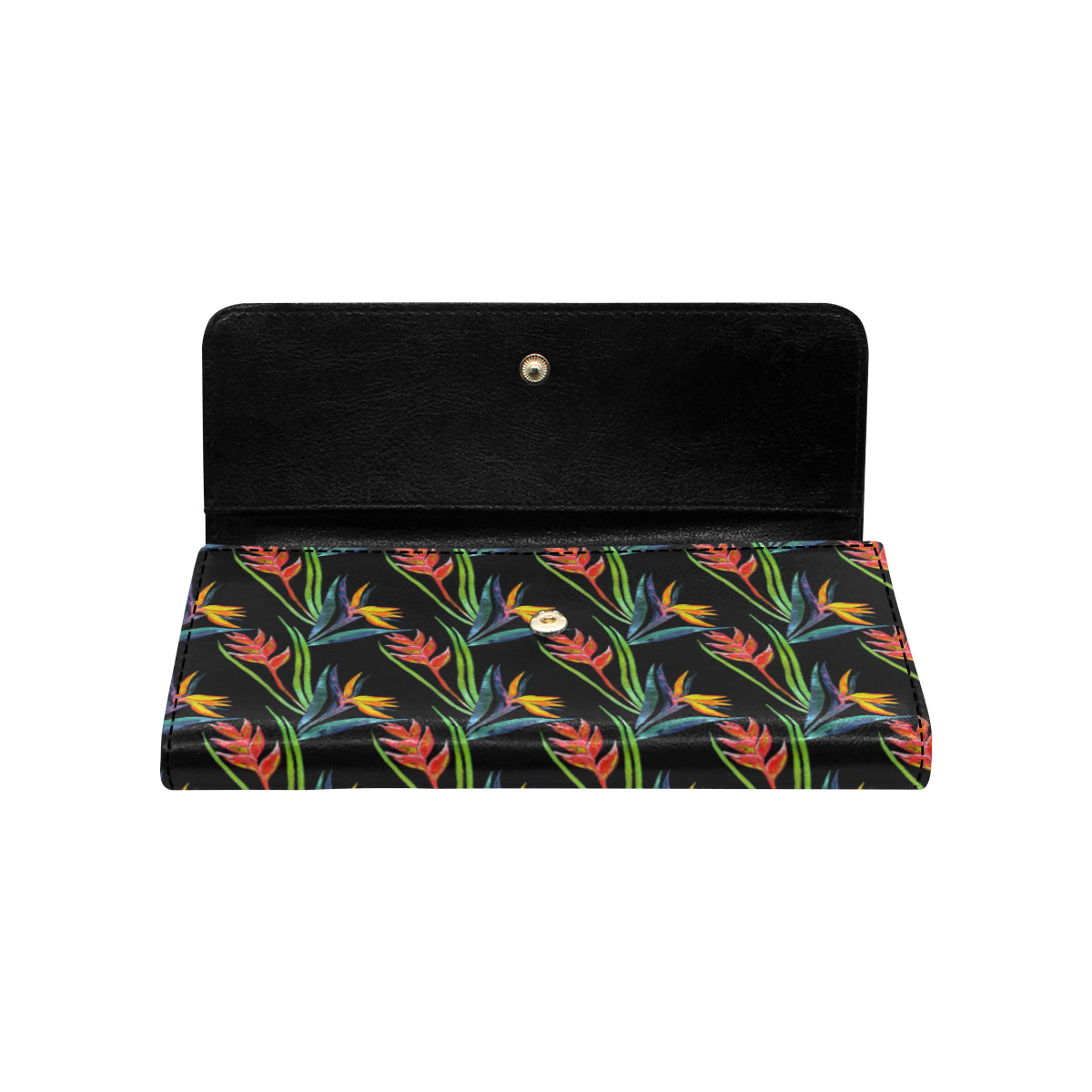 Heliconia Pattern Print Design HL04 Women's Trifold Wallet