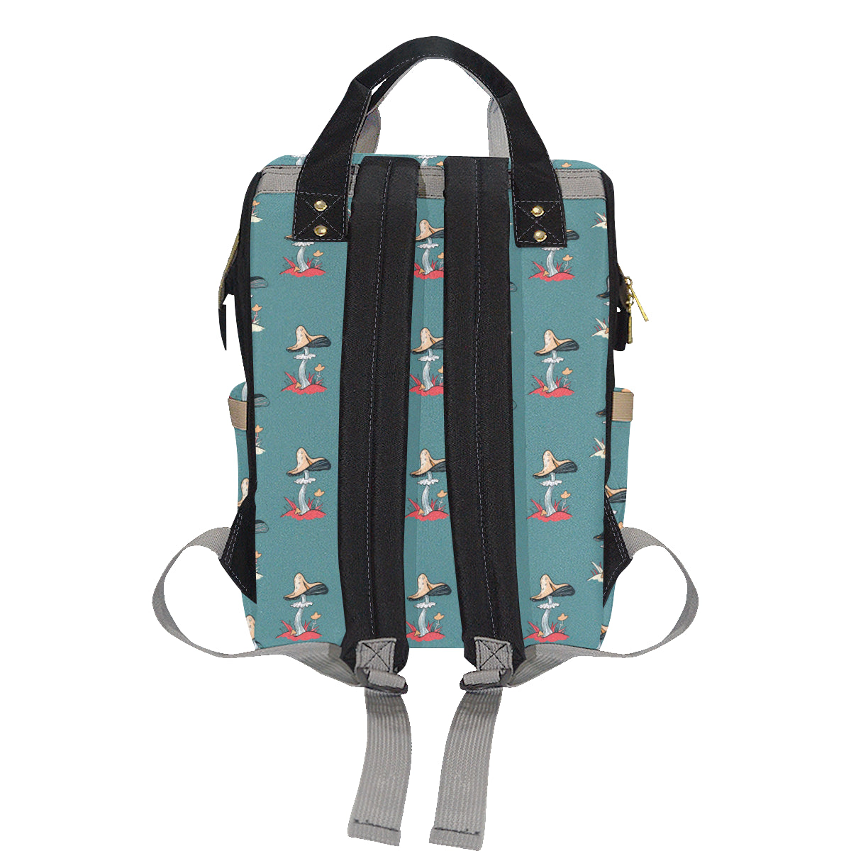 Mushroom Pattern Print Design A04 Diaper Bag Backpack
