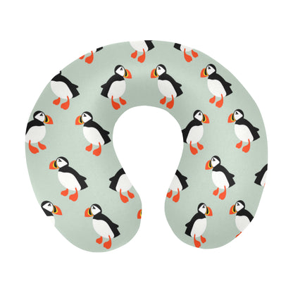 Puffin Pattern Print Design A03 U-Shaped Travel Neck Pillow