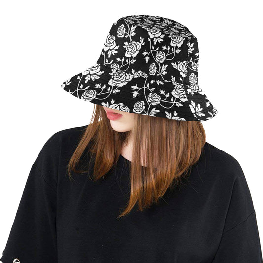 Rose Pattern Print Design RO013 Unisex Bucket Hat