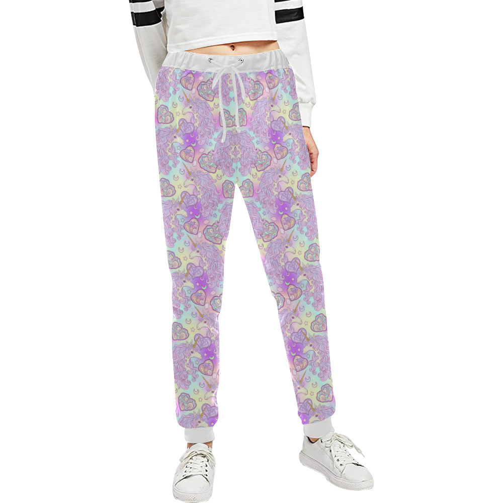 Unicorn Rainbow Star Heart Print Unisex Sweatpants