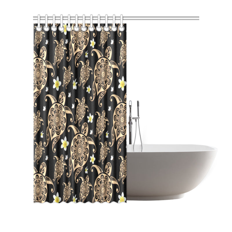 Turtle Polynesian Tribal Hawaiian Shower Curtain