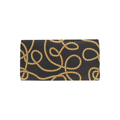 Rope Pattern Print Design A04 Women's Trifold Wallet
